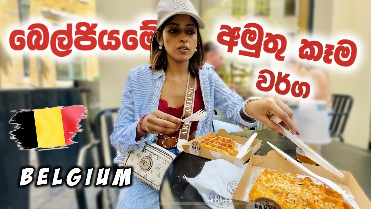 බෙල්ජියමේ අමුතු කෑම වර්ග සහ අමුතු අමුතු දේවල් Belgium Brussels Sinhala Vlog | Europe Sinhala Vlog