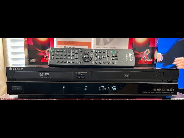 Sony RDR VX555 VHS VCR Recorder w: Remote, Manual, Box, Blank Tape