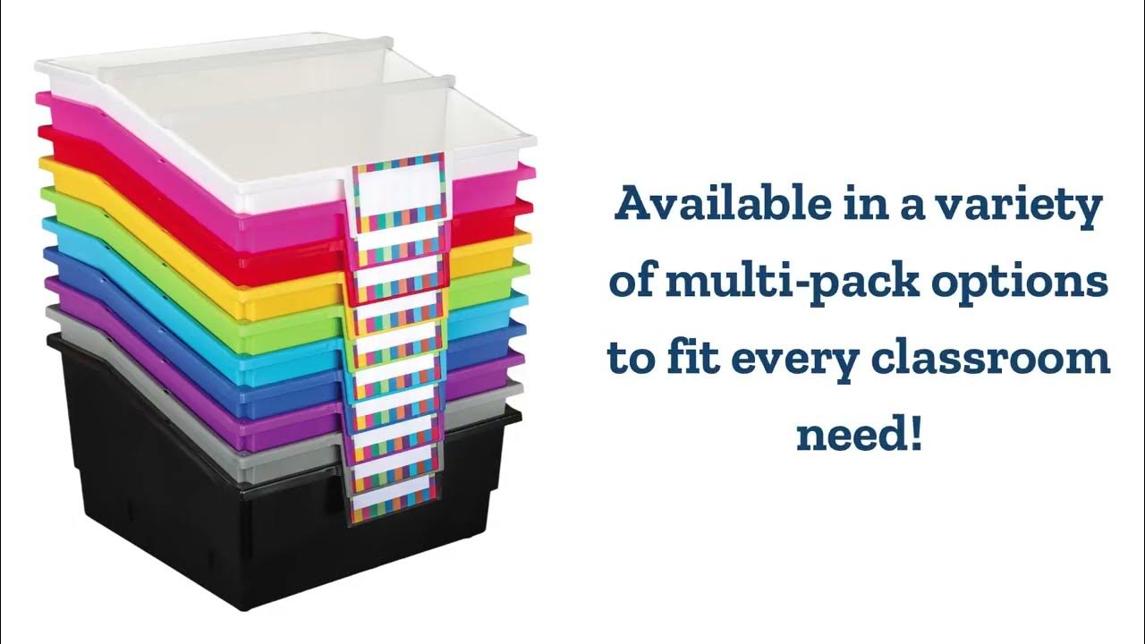 Picture Book Library Bins With Dividers 12Pack Rainbow YouTube