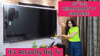 #REDMI 55" inch TV 4k Ultra HD ||Unboxing ( Android ) Redmi TV || Daily lifestyle with Priyanka ||