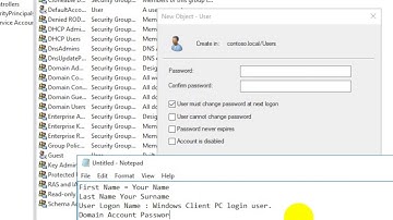 How to Create a Domain User Account in windows server 2016