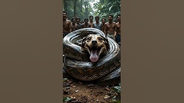 Giant Python Attacks Dog | Dramatic Wildlife Rescue Saves Both Lives #shorts #film #wildliferescue