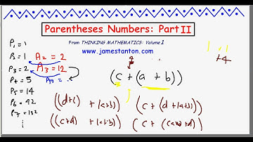 Parentheses Numbers / Catalan Numbers: Part II (Tanton Mathematics)