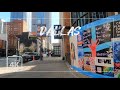 Walking in Dallas Downtown, Texas 4K, &quot;Bank of America Financial Center, Dallas DART Subway&quot;