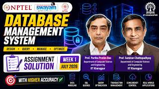 NPTEL Data Base Management System Week 1 Assignment Solution | July 2026 Session | IIT Kharagpur