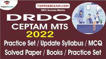 DRDO CEPTAM MTS Exam Date  2022 | Practice Set | Update Syllabus |  Solved Paper | Practice Set