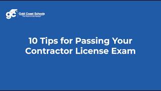 10 Tips for Passing Your Contractor License Exam  l Gold Coast Schools
