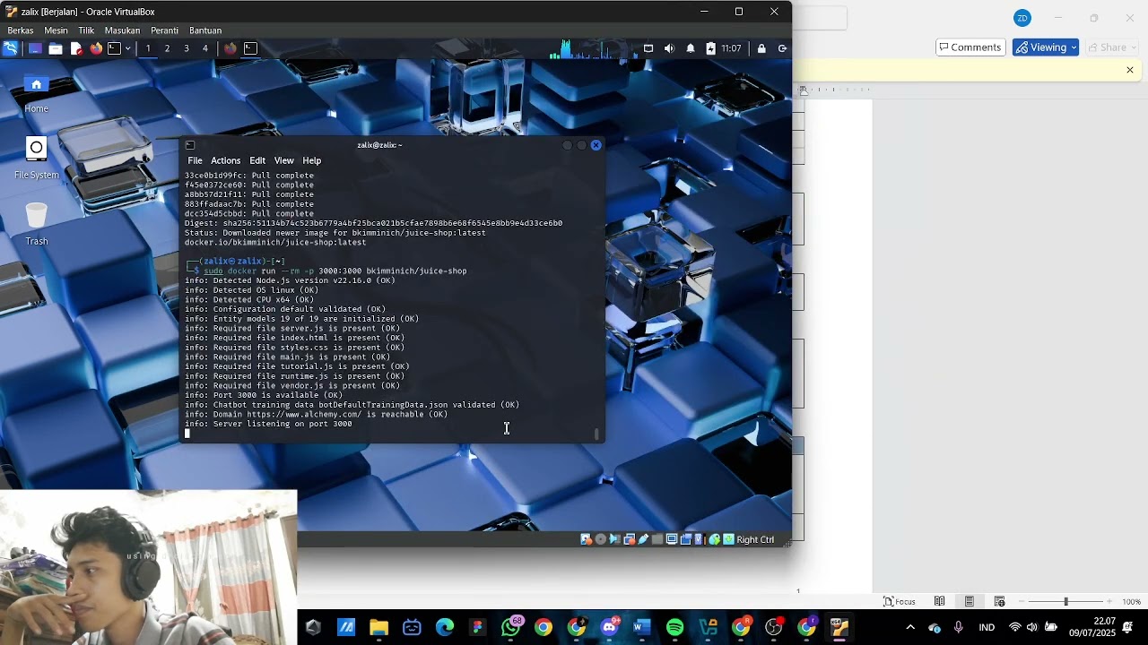 Implementasi uji penetrasi Web menggunakan OWASP Juice Shop (Materi Web Hacking)