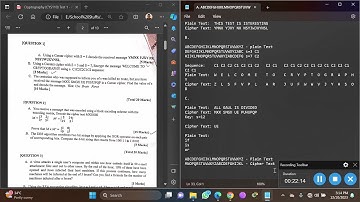 PART 1 - 2023 Kapasa Makasa University Cryptography CYS110 Test 1 (Caesar Ciphers & Brute Force)