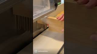 Wooden joint made on table saw
