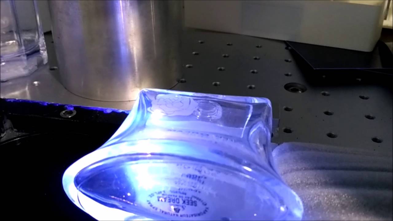 3W UV laser marking on glass YouTube
