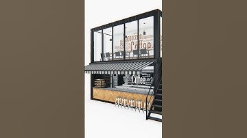 Multilevel Container Cafe 3D Model