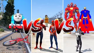 Superheroes Vs Giant vs SHIVA vs THOMAS THE TRAIN vs Squid Game - Coffin Dance Song Cover