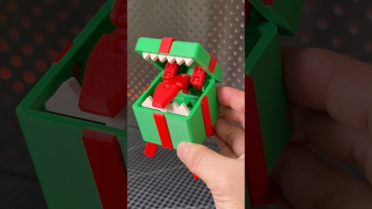 This 3D Printed Mecha Gift Box Transforms... and Sticks Its Tongue Out! 🤖🎁  