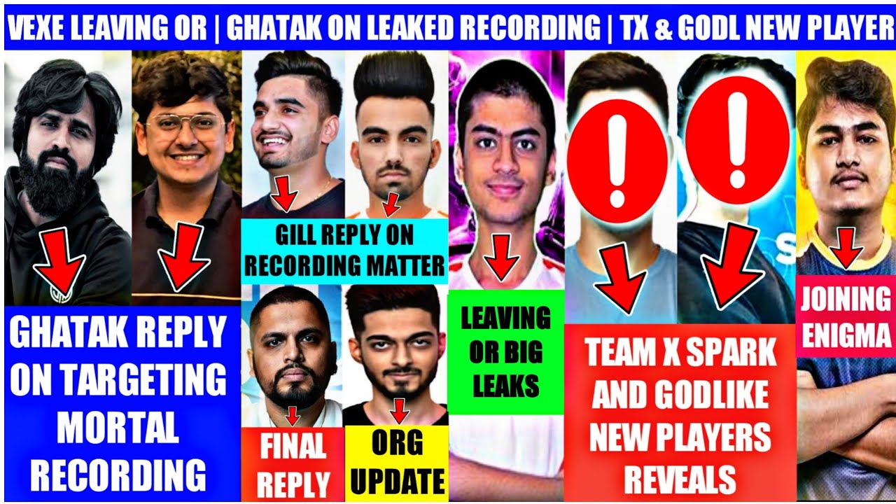 VEXE LEAVING OR | GHATAK ON RECORDING LEAKED | TX & GODL NEW PLAYER REVEAL | EVO JOINING ENIGMA