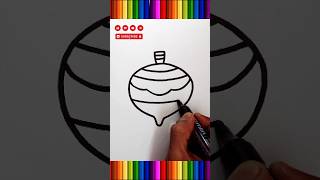 how to draw a spinning top #drawing #trending #shorts