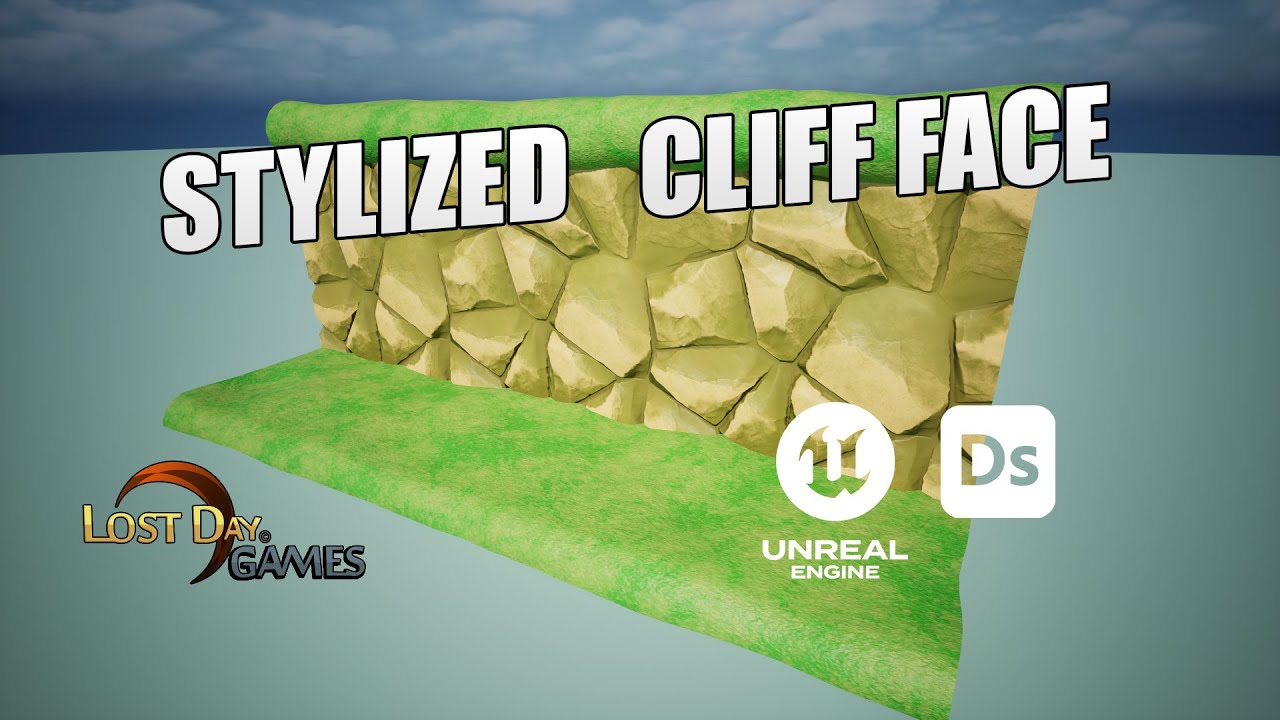 Создайте стилизованный материал скалистого обрыва в Substance Designer и перенесите его в Unreal ...