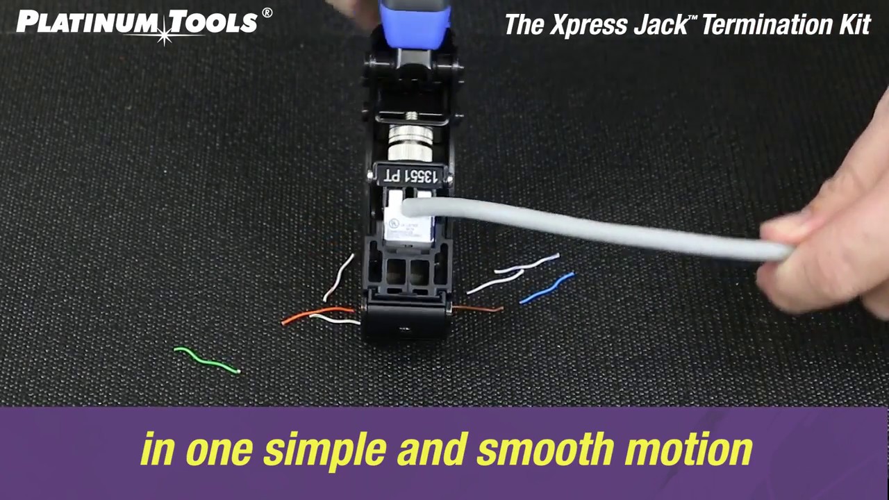 Platinum Tools Xpress Jack™ Punchdown Termination Kit YouTube