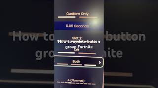 How to update button group Fortnite