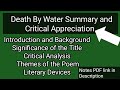 Death by Water summary and analysis || Notes PDF link in Description || @LiteratureandPS
