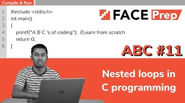 Nested loop in C programming | Pattern programs in C | AnyBody can Code | #11