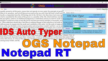 OSTIA / OXFORD GLOBAL SERVICES AUTOMATIC TYPING WORK SOFTWARE || .Dxt || .xtt || OGS Notepad Trick