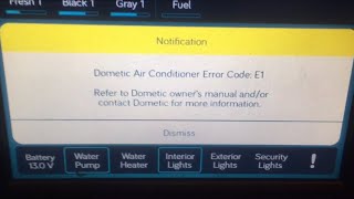 In￼￼Command Dometic E1 error code