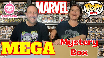 Opening a $100 Mega Marvel Movies Funko mystery box from Poptaria