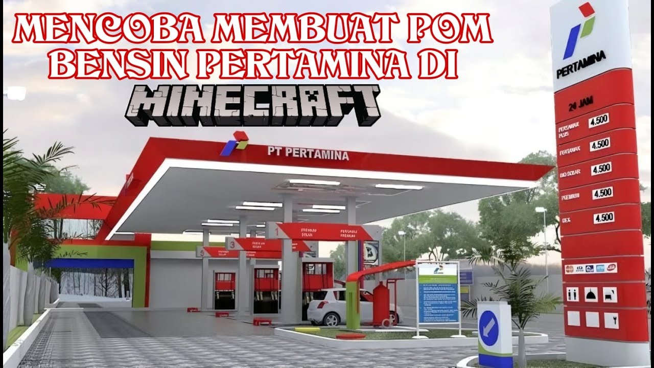 MENCOBA MEMBUAT POM BENSIN PERTAMINA DI MINECRAFT #shorts #short # ...
