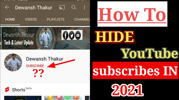 How To Hide subscribers On YouTube || Subscribers Hide kaise kare ? In 2021