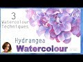 3 of my Favourite Watercolour Techniques // Realistic Watercolour Hydrangea