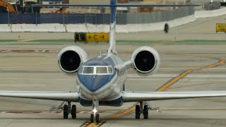 LOS ANGLES AIRPORT PRIVATE JETS | Plane landing and takeoff video