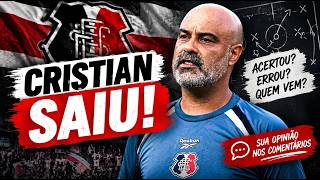 CRISTIAN DE SOUZA FORA DO SANTA: TREINADOR NÃO FICA PARA 2027 COM NOVA SAF