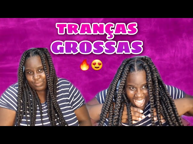 COMO FAZER SUAS TRANÇAS BOX BRAIDS GROSSAS,COM 1 PACOTE DE JUMBÃO!  (penteado pro natal) 