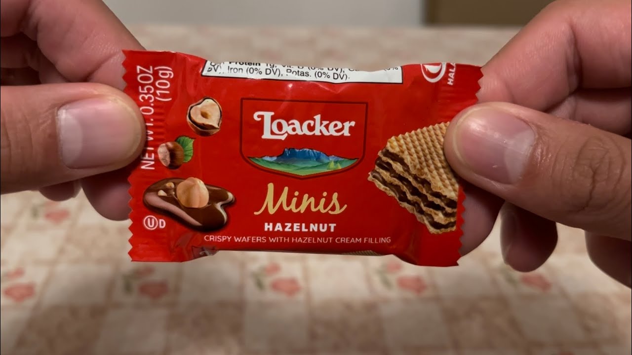 Loaker Hazelnut Wafer Minis POV Mukbang ASMR *🌰🧇*