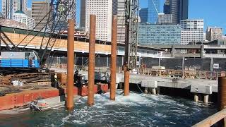 Video still for Floating Crane Stars in Seattle's $350M Coleman Dock Project