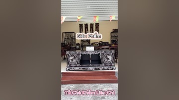 Mẫu Tủ Chè Khảm Liên Chi Đỏ Lửa Vàng Chanh #tuchelienchi #xuhuong #dogotrngchi