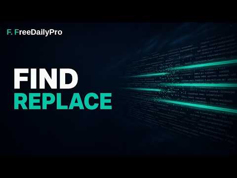 How to Find and Replace Text with Regex Free Online | FreeDailyPro.com