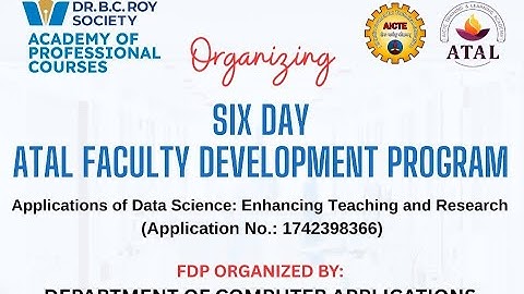 Atal FDP by Dr. Snehasish Chakraborty Day 6