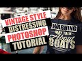 Vintage T-Shirt Distressing Photoshop Tutorial with 5 FREE TEXTURE FILES FOR YOU!