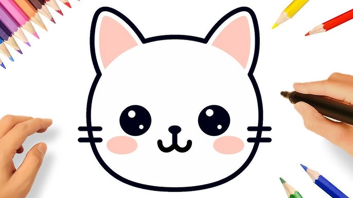 COMO DESENHAR UM GATO KAWAII DORMINDO 