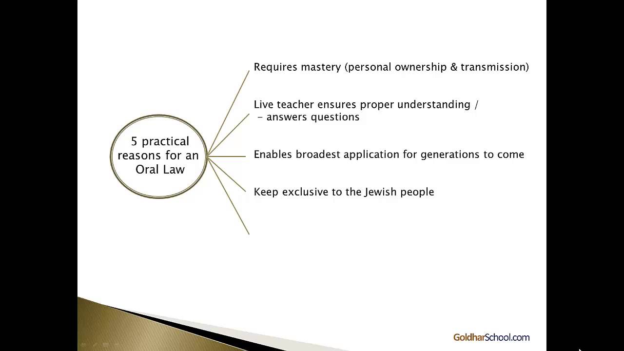 5 Practical Reasons for an Oral Law YouTube