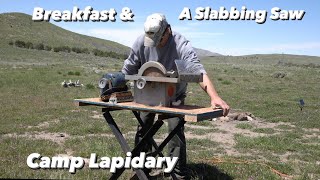 Cargo Trailer Camping Spring 2024 / Part 9 / Breakfast and A Slabbing Saw