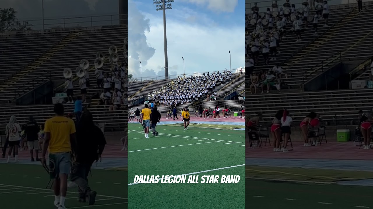 Field perspective of Dallas Legion All-Star Band performing You by Jesse Powell. Tag who you see!
