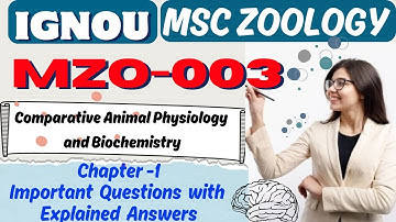 😲IGNOU MSC ZOOLOGY|| MZO-003 CH-1 Important questions answers 📌 #video #ignou #msczoology #youtube