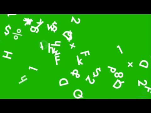 ASCII Letters Falling Out | Text Rain |  Green Screen Footage