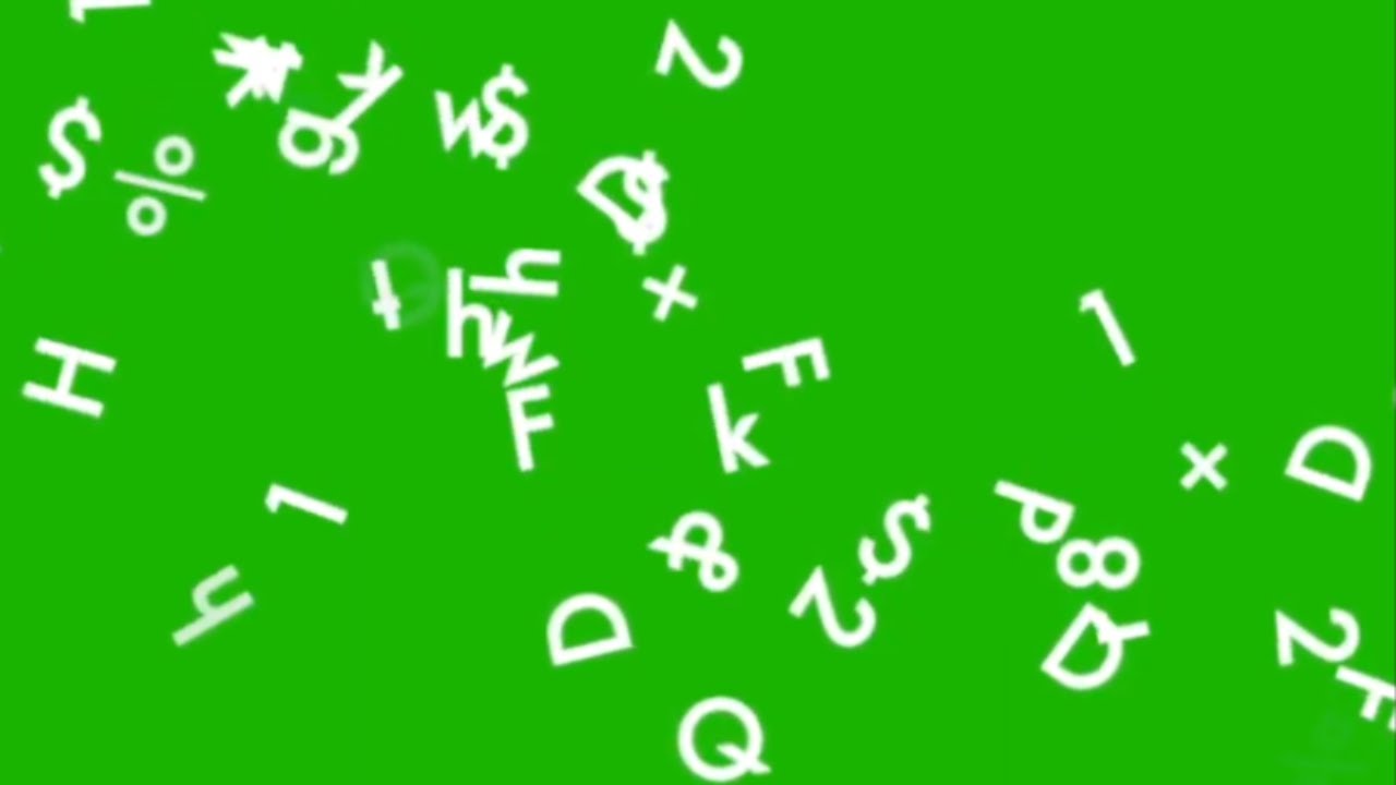 ASCII Letters Falling Out | Text Rain | Green Screen Footage - YouTube
