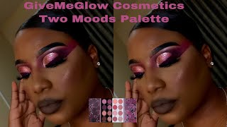 GiveMeGlow Cosmetics Two Moods Palette + Blush and Highlight Review | Swatches | Full Face Tutorial