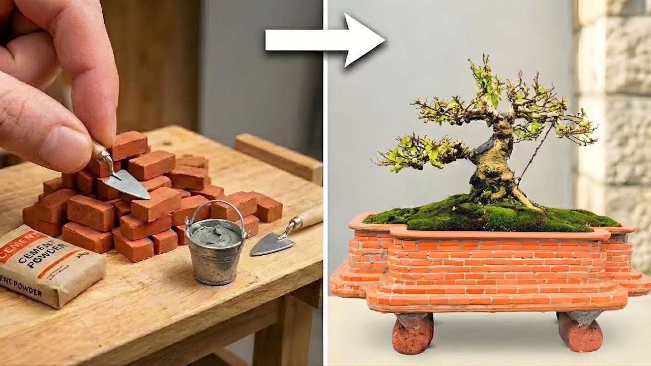 How to Build a Mini Brick Bonsai Pot | DIY (Style #1)