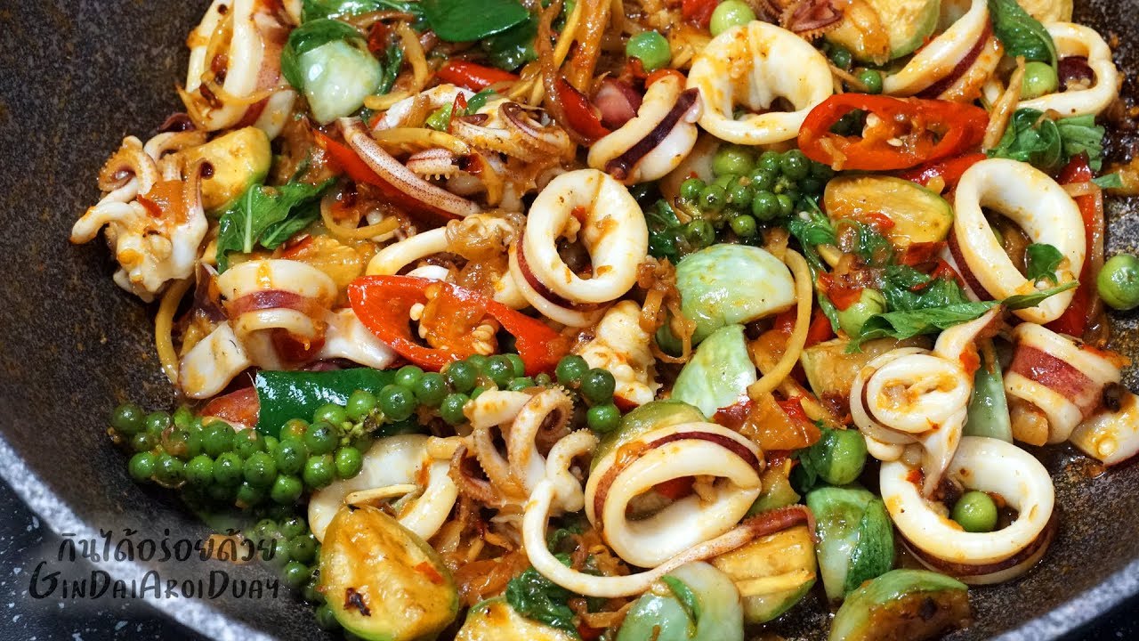 เทคนิคทำ หมึกผัดฉ่า ให้หมึกกรอบเด้ง มะเขือไม่ดำ เป็นกับข้าวก็ดีกับแกล้มก็เด็ด l กินได้อร่อยด้วย